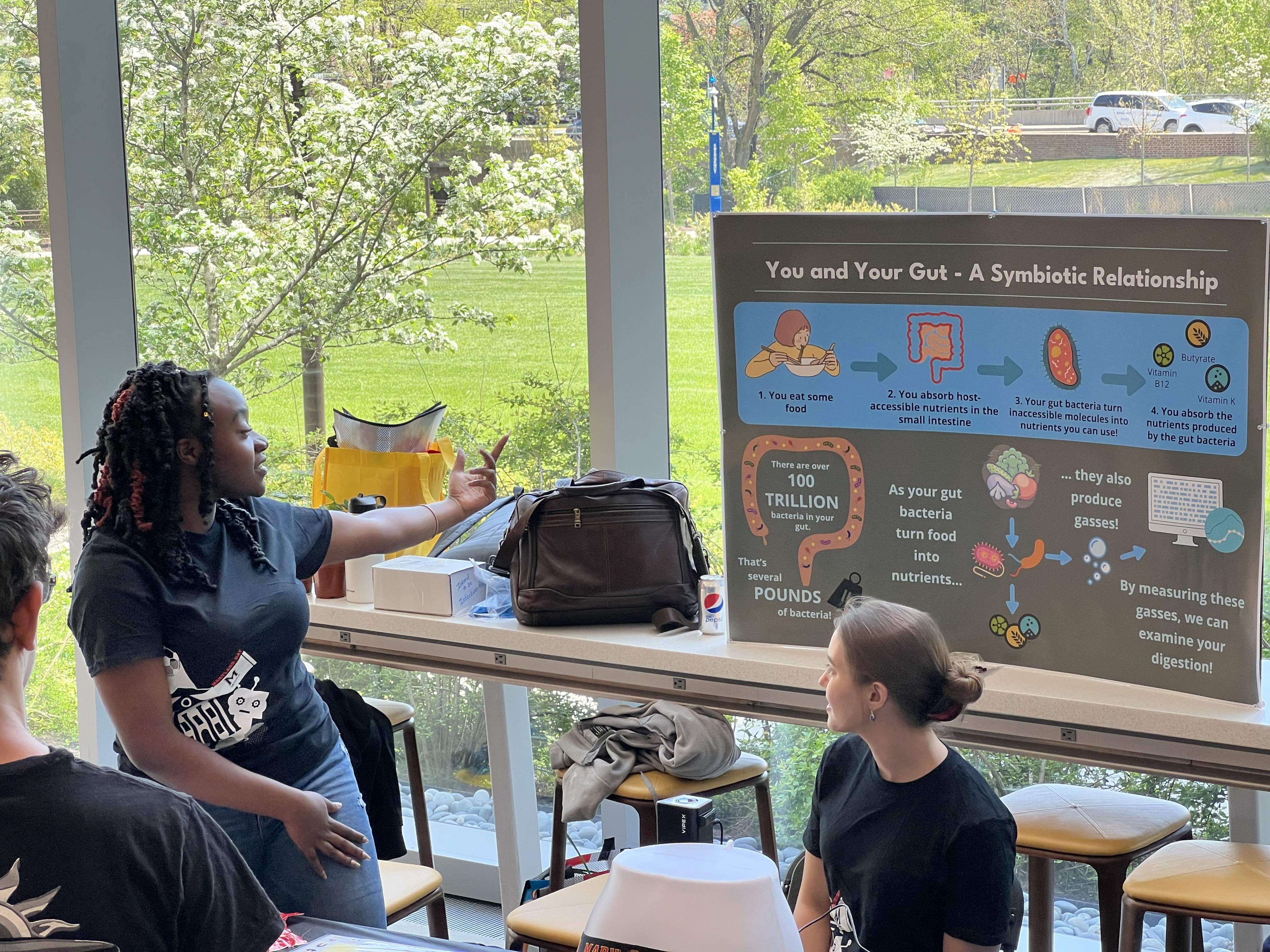 educational presentation and poster of gut microbiome